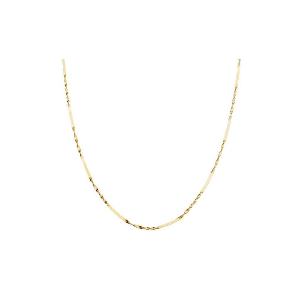 Spero London Half Twisted Chain Necklace Women Singapore Link Gold‎ Silver OS